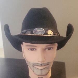 Black Men’s Western Cowboy Hat - Unbranded